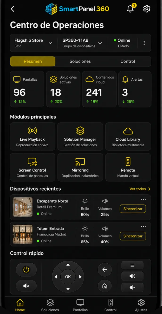 SmartPanel360 - Operaciones